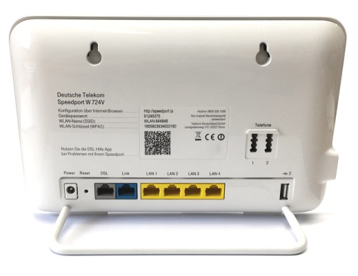 Telekom Speedport W 724V 1300 Mbps 4-Port 1000 Mbps WLAN Router DECT ...